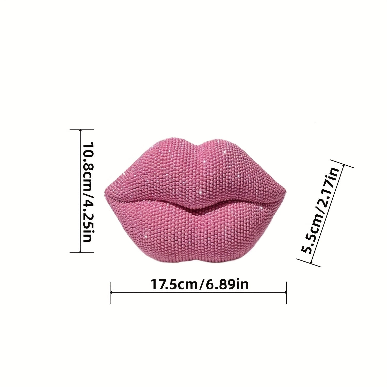 1pc Pink Beaded Lips Statue Decor – Resin Love-Themed Art for Home, Office, Bedroom, Bar, Hotel, Bathroom – Perfect for Weddings, Valentine’s Day, and Romantic Gifts, Indoor Decoration | Beaded Texture | Sleek Finish, P